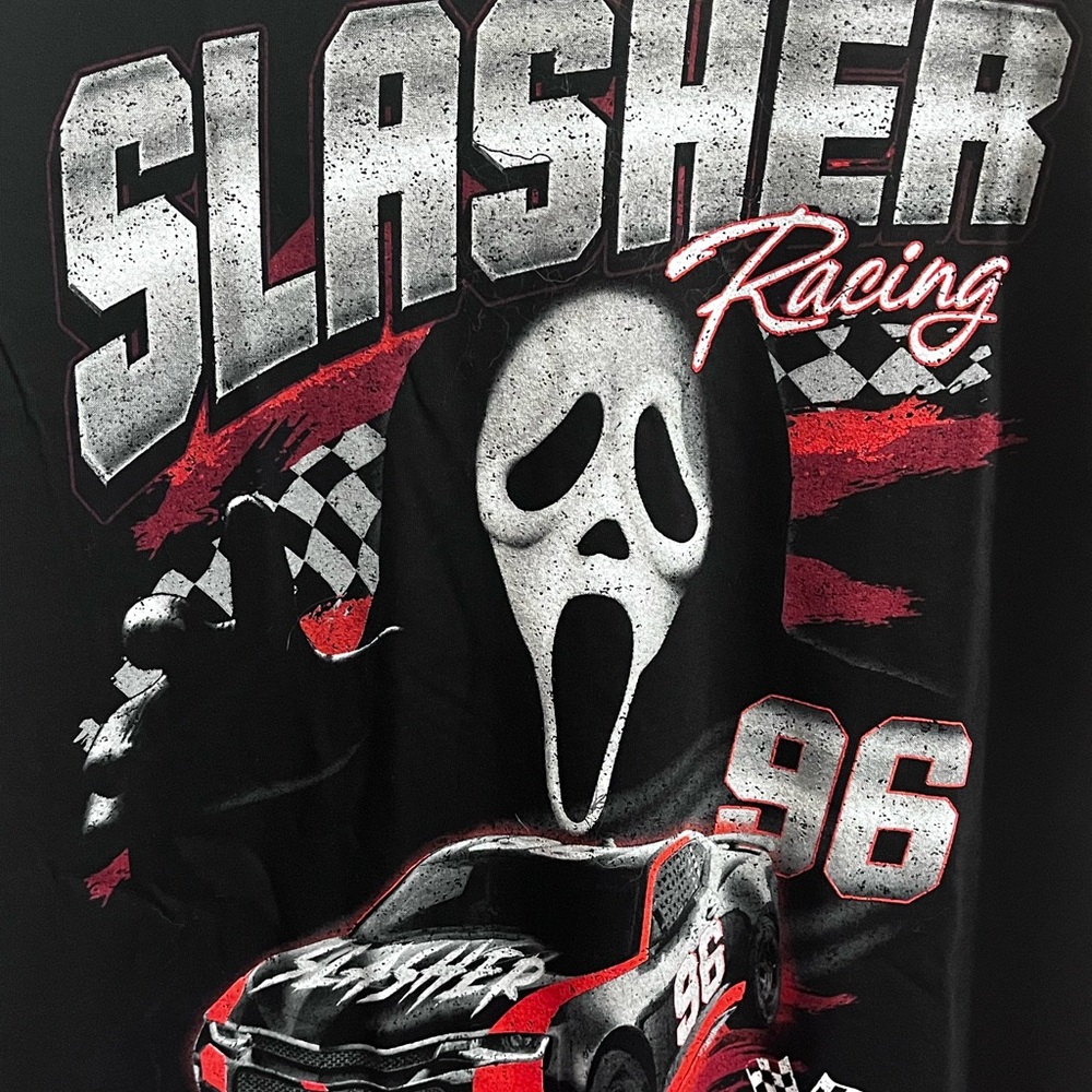 Men’s Ghostface Slasher Racing Graphic Tee size M